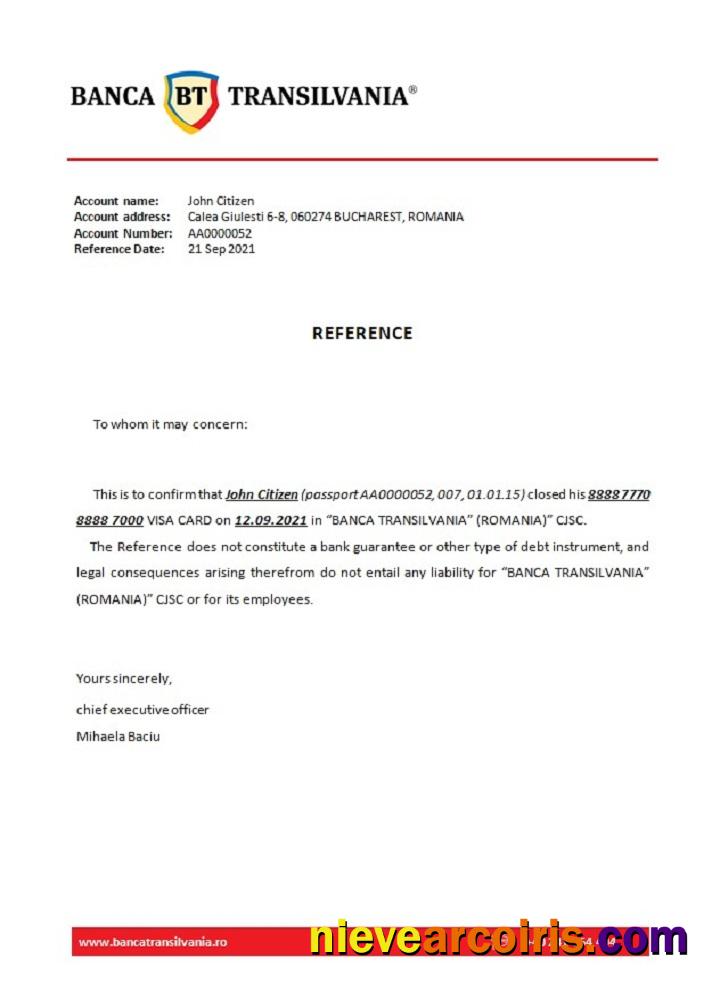 Romania Banca Transilvania closure reference